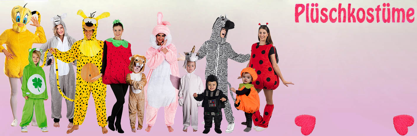 Plüschkostüme für den Straßenkarneval